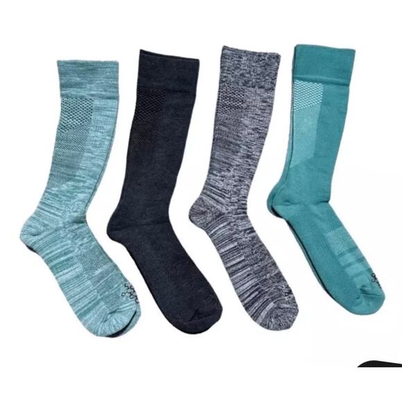 Tommie Copper 4 pack Nanoglide Over The Calf Compression Socks Large New - Picture 1 of 4